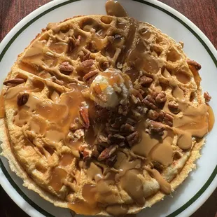 Tito&apos;s waffle minus the bananas