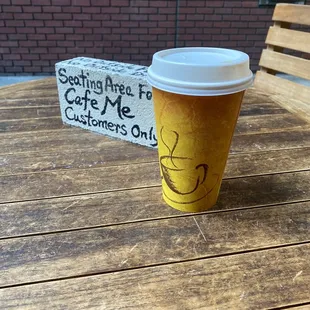 Outside seating while waiting for order (or appointment)