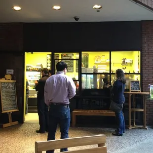 On the side of a building, easy to miss!