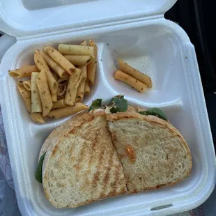 Milano Panini w/ pasta salad