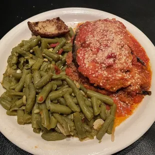 Moussaka (with no rice, extra veggies). It was delish!