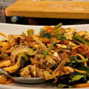Grilled octopus - you have to look real hard to find the meat.