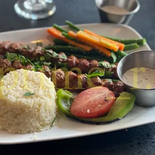 a plate of food on a table