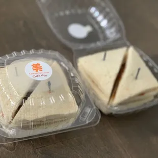 Pork sung and taro sandwich / veggie sung and taro sandwich