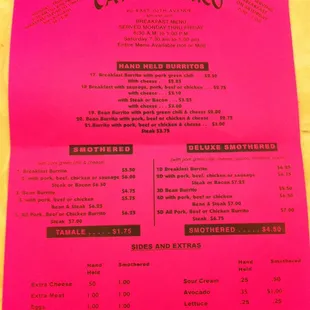 Menu.