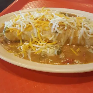 Smothered breakfast burrito. I really hate the tortillas they are using!