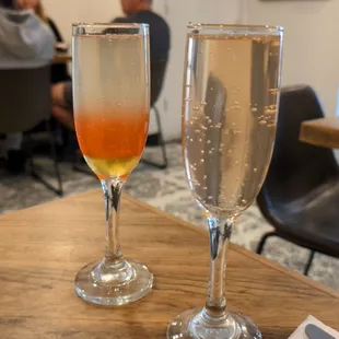 My Bellini and I can't remember what my friend was drinking but it was yummy too.