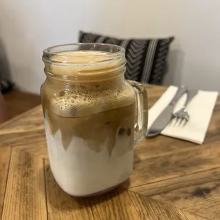 Lavender whipped coffee