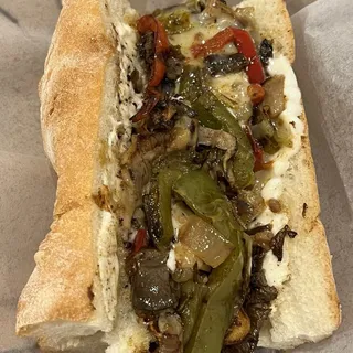 Vegetarian Philly Cheesesteak (Vegan Option Available)