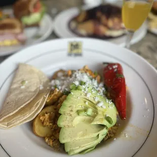 Chorizo scramble add avocado