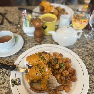 Pork belly Eggs Benedict Brunch