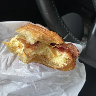 Bacon egg cheese croissant