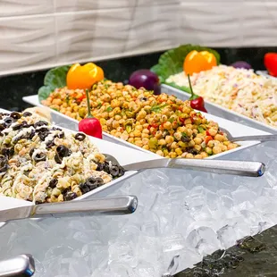 Delicious everyday food, salad bar area! www.cafemineirosteakhouse.com