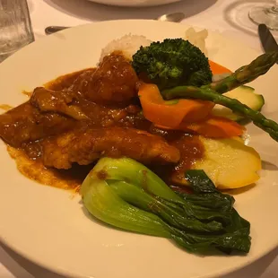 a plate of food on a table