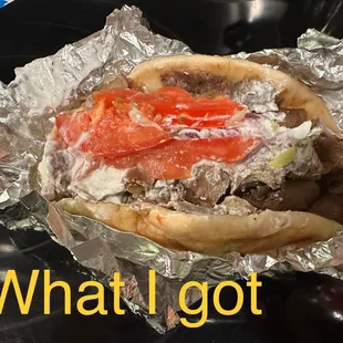 What I got with extra meat