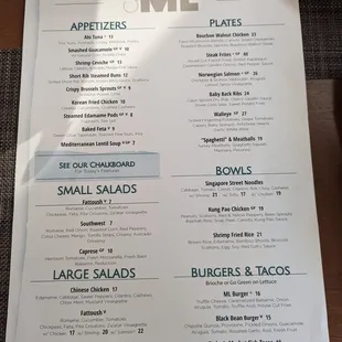 Dinner Menu - May 2022