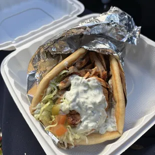 Chicken wrap with no onions on mine