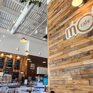 the interior of a coffee shop