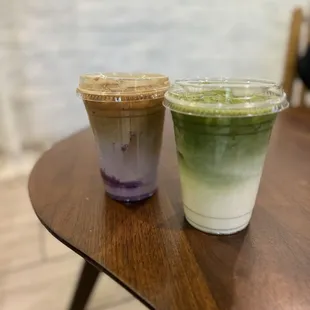 Taro Latte Matcha Latte