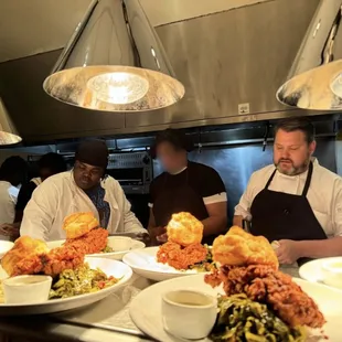 chicken wings and fried chicken, interior