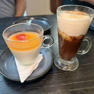 Lavender panna cotta and peanut s'more