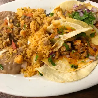 2 Street tacos platter