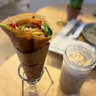 Bang bang shrimp crepe