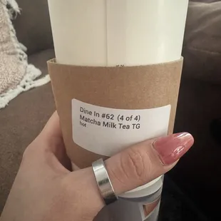 Cup filled less than half?