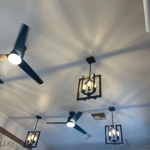 a ceiling with a lot of lights