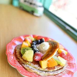 Mix fruits pancake