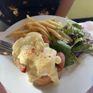 Portuguese Sausage Benedict*