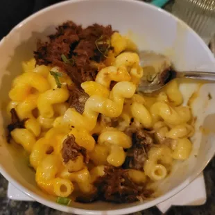 Macaroni and Cheese with brisket