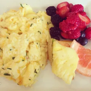 Plain Jane Scramble with Cheddar and Green Onions