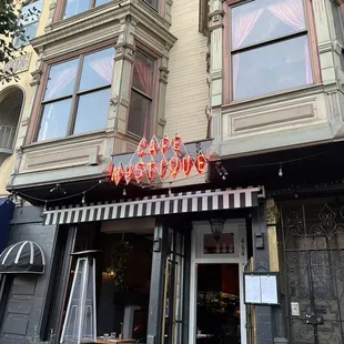 the front of the restaurant