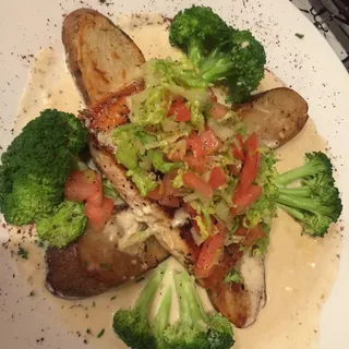 Grilled Salmon with Rosemary Champagne Sauce