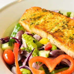 a closeup of a plate of food