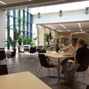 order at the counter, enjoy the open light places to eat