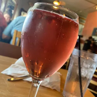 Mimosa with a splash of cranberry