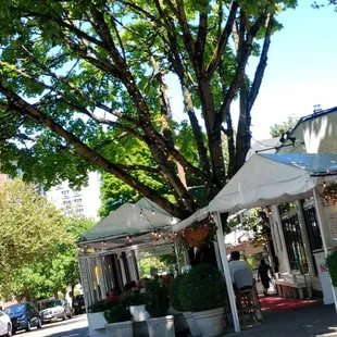 outside