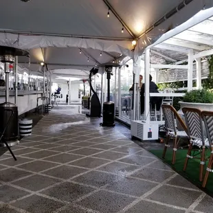 Tented outdoor dining