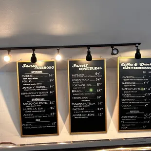 Prices and menu