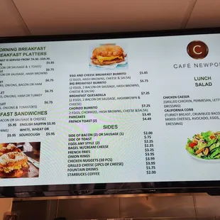 Menu 5/11/23 Breakfast 7-10AM