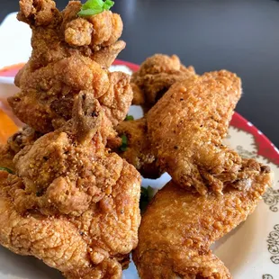 food, bbq chicken, poultry, chicken, fried chicken, bbq wings, fried chicken wings, chicken wings, chicken wings and fried chicken