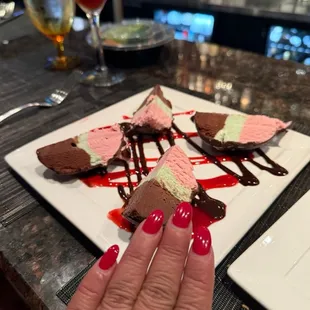 Spumoni I'm chocolate shell