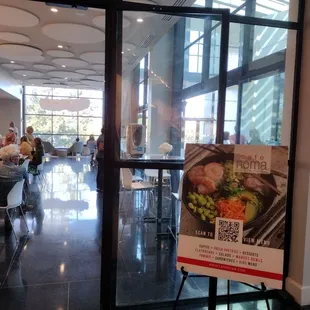 The scanned QR code menu had the spring bowl shrimp and the jerk chicken  flatbread, but neither were available at the counter.