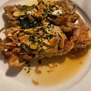 Soft shelled crab almondine.  Avoid.