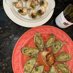 Baked Mussels &amp; Escargots