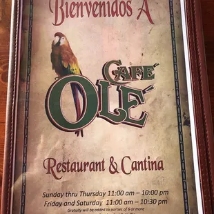 a sign for a restaurant with a bird on it