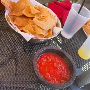 Salsa and chips