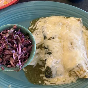 Chicken Verde Enchiladas